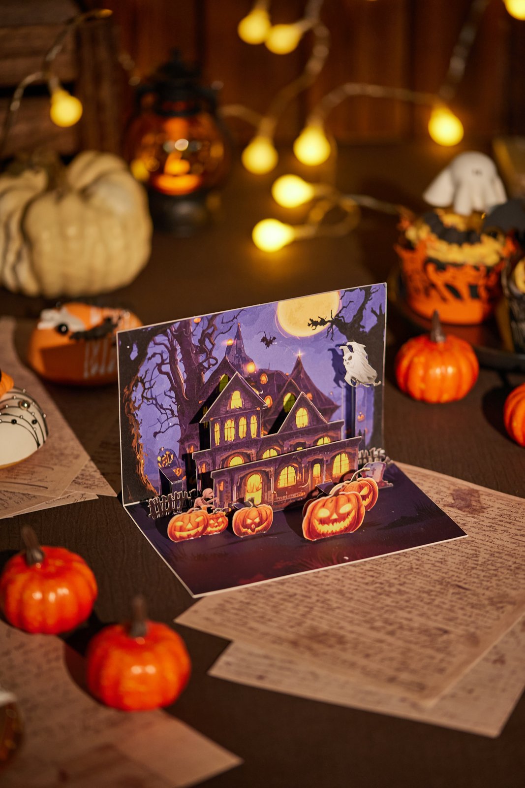 Halloween Haunted House Greeting Card