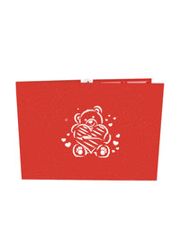 Heart Bear 3D Pop Up Card