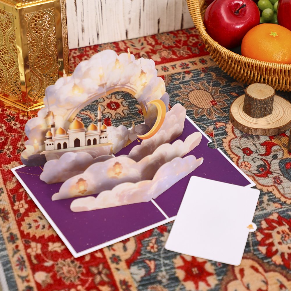 Eid Mubarak Happy Temple Greeting Card