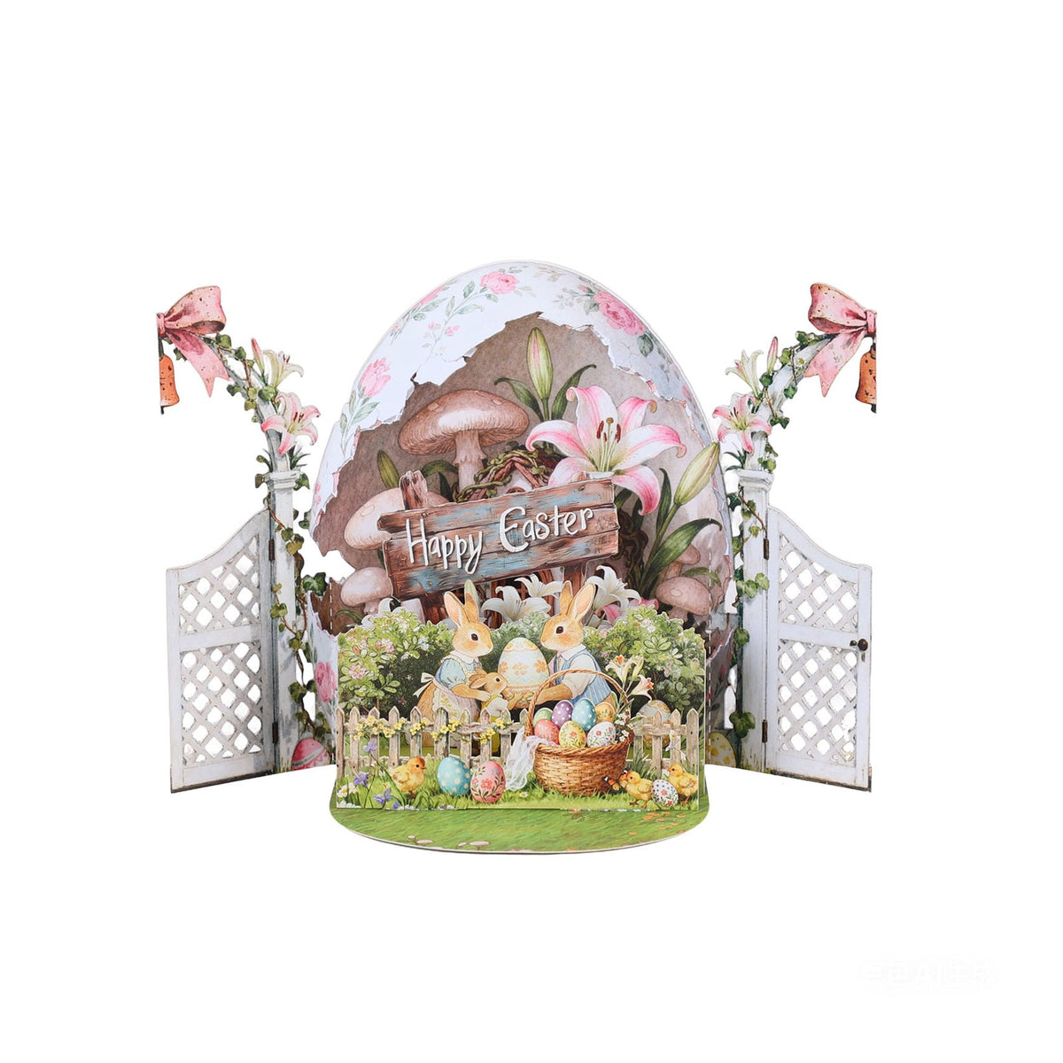 Garden White Door 3D Pop Up Card