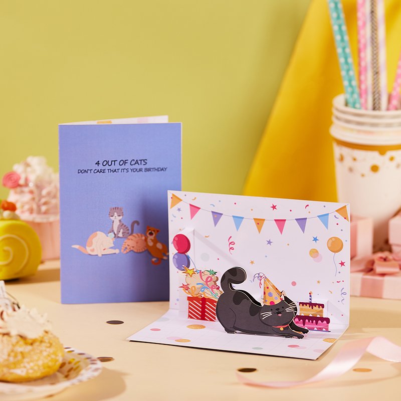 One-Fifth Cat Birthday Greeting Card