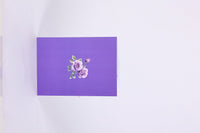 Purple Rose Branch 3D Pop Up Card