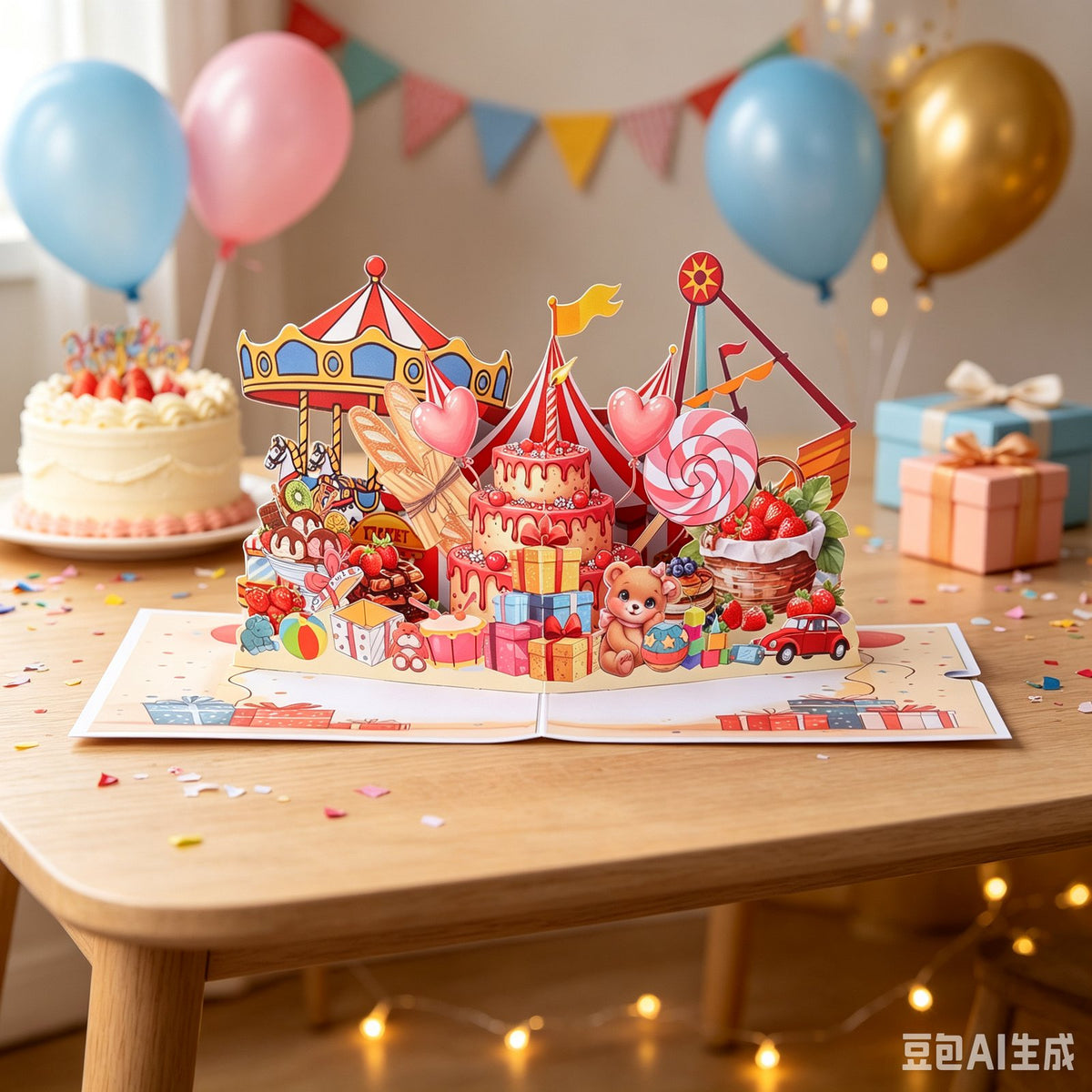 Happy Birthday 180° 3D Pop Up Card
