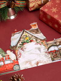 Christmas Vintage Car Flip Pop Up Card