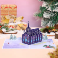 Blue Cathedral 3D Pop Up Card