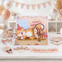 Egg Yellow Cat Greeting Card