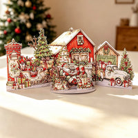 Vintage Santa Claus House Double Door Card