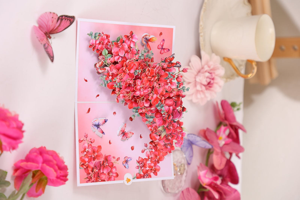 Butterfly Cherry Blossom Flip Pop Up Card