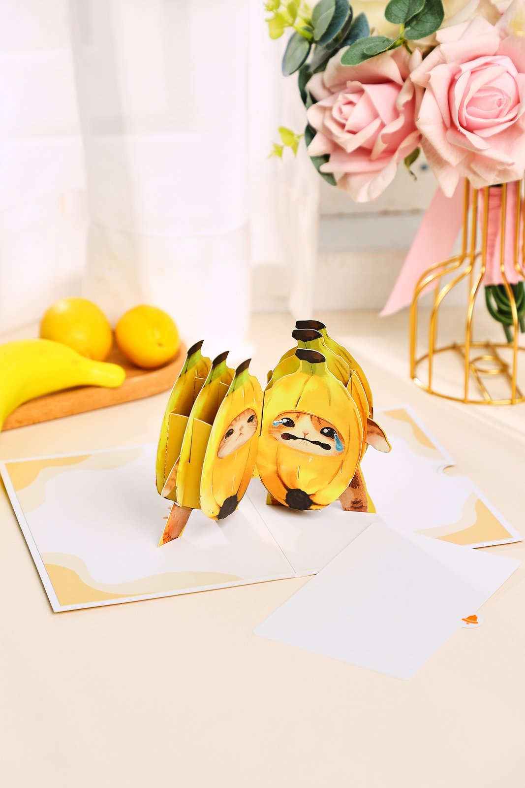 Banana Cat Greeting Card
