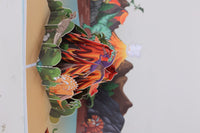Dinosaur Volcano 3D Pop Up Card