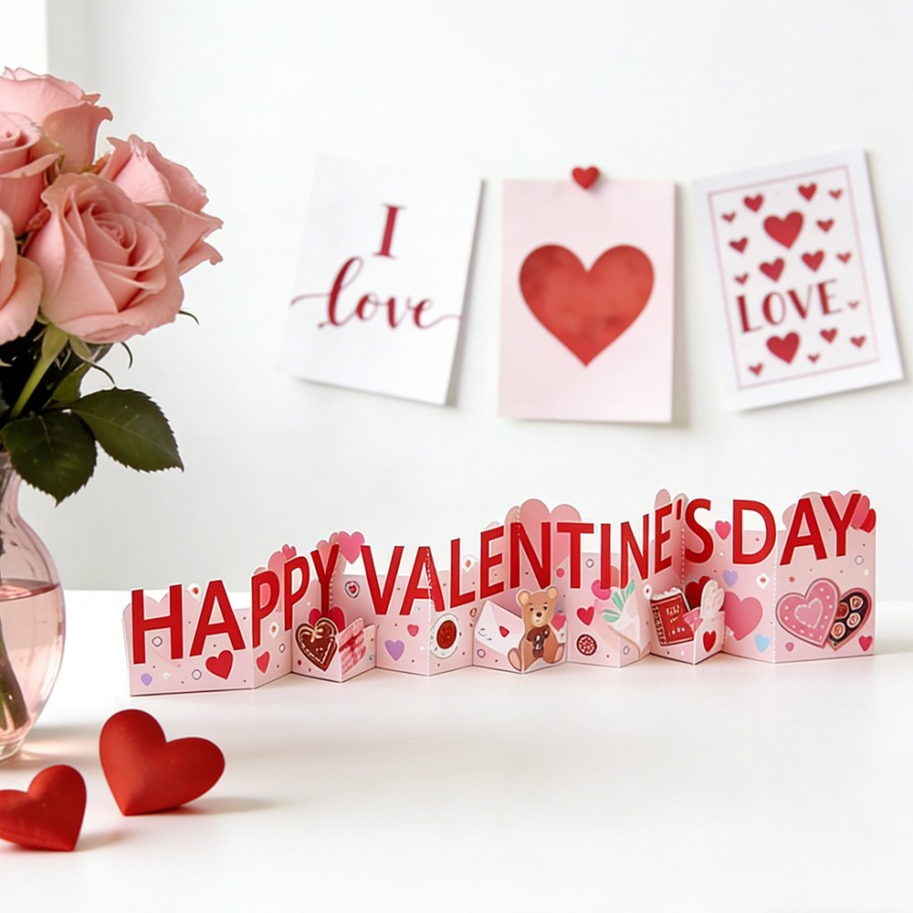 HA Letter Heart 3D Pop Up Card