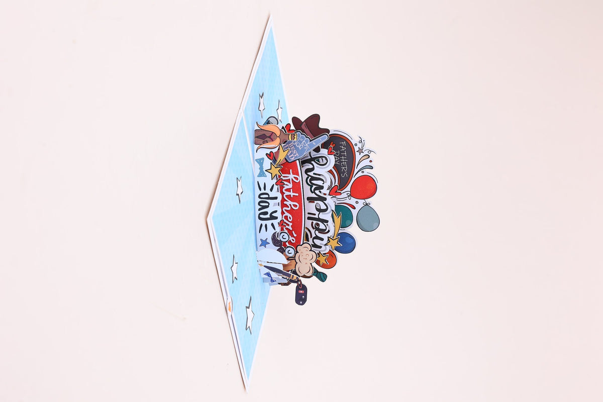 Simple Style Father's Day 3D Pop Up Card