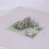 White Camellia 3D Pop Up Card