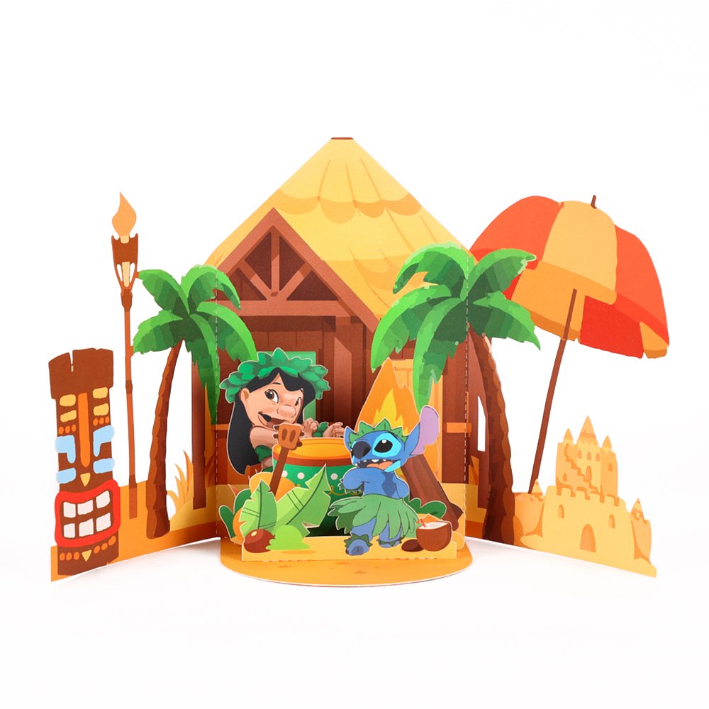 Hawaiian Beach Cottage 3D Pop Up Card