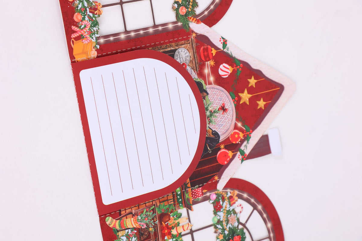 Christmas Window Scene 3D Pop Up Card