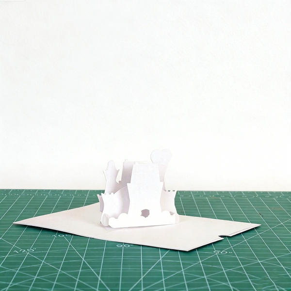 3D Pop Up Castle Greeting Card