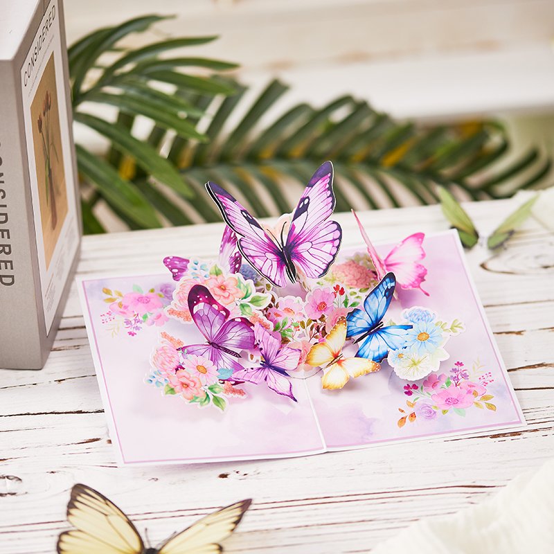 Purple Butterfly 3D Pop Up Card