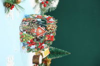 Christmas Floral Wreath Arch Card