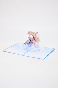 Crescent Moon Koala 3D Pop Up Card