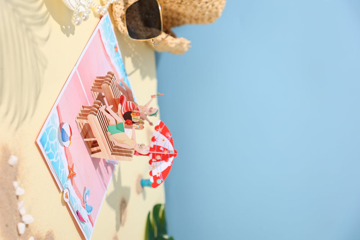 Valentine's Day Beach Greeting Card