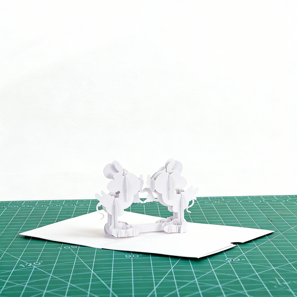 3D Pop Up Couple Mice Greeting Card