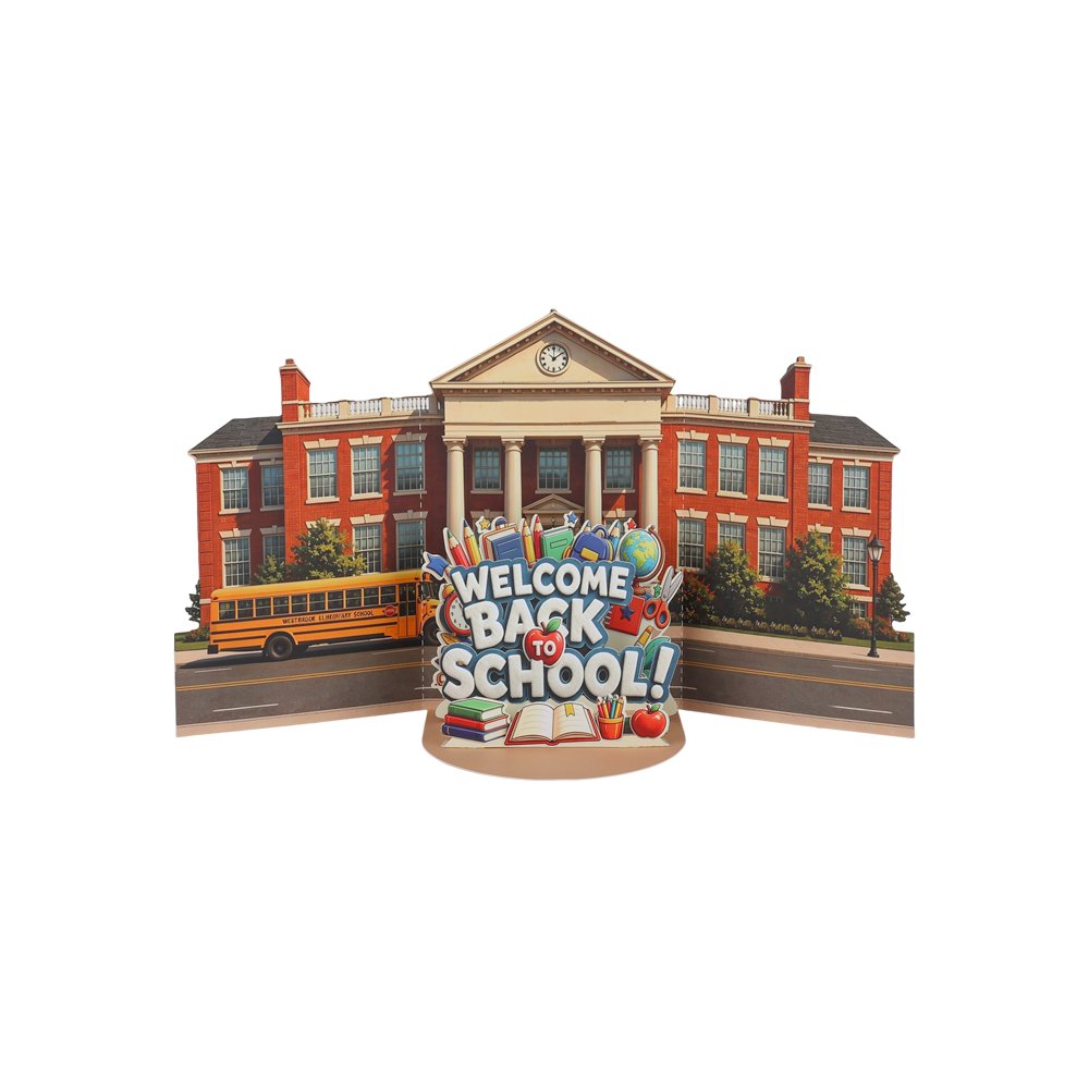 Back To School Double Door 3D Pop Up Card