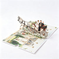 Wedding Horse Carriage Greeting Card