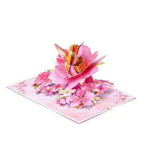 Hummingbird Floral Flip Pop Up Card
