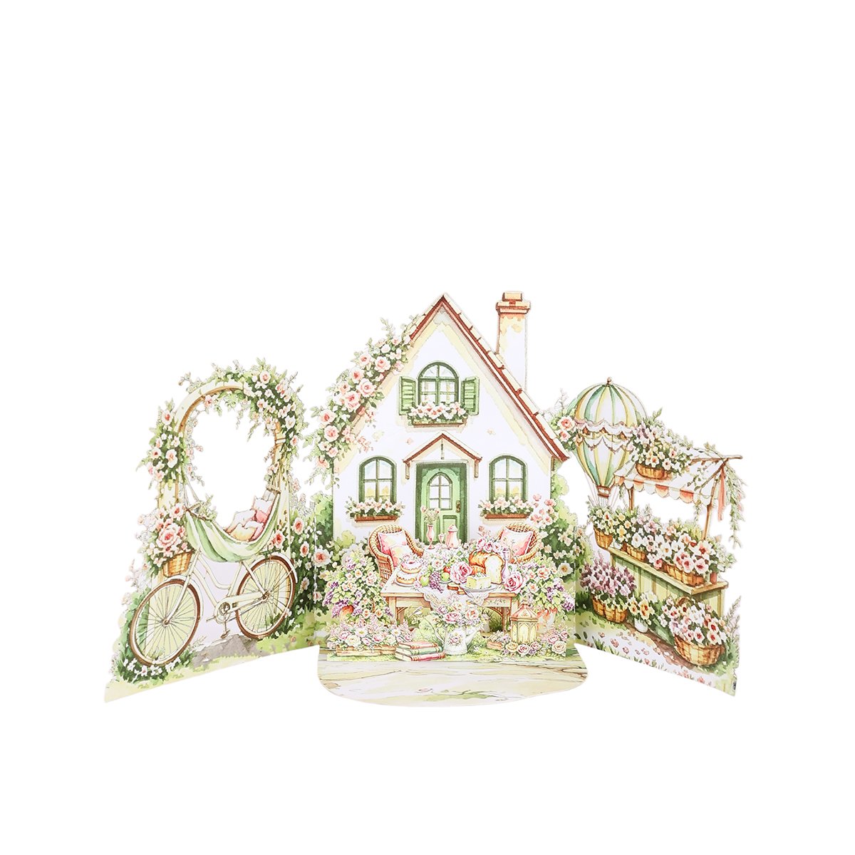 Fresh Flowers Double Door 3D Pop Up Card