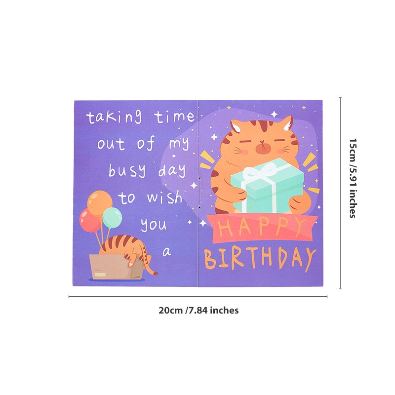 Purple Hamster Birthday 3D Pop Up Card