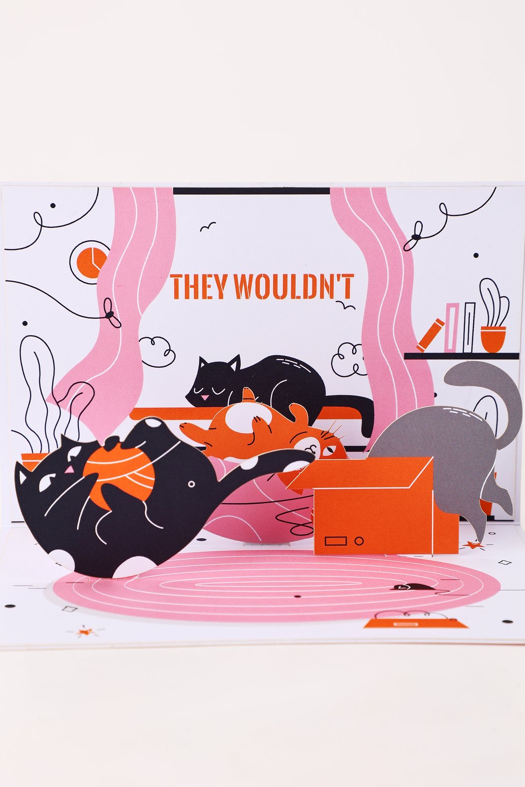 90° Cat Birthday Greeting Card