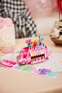 Birthday Ice Cream Food Truck 3D Pop Up Card For Her