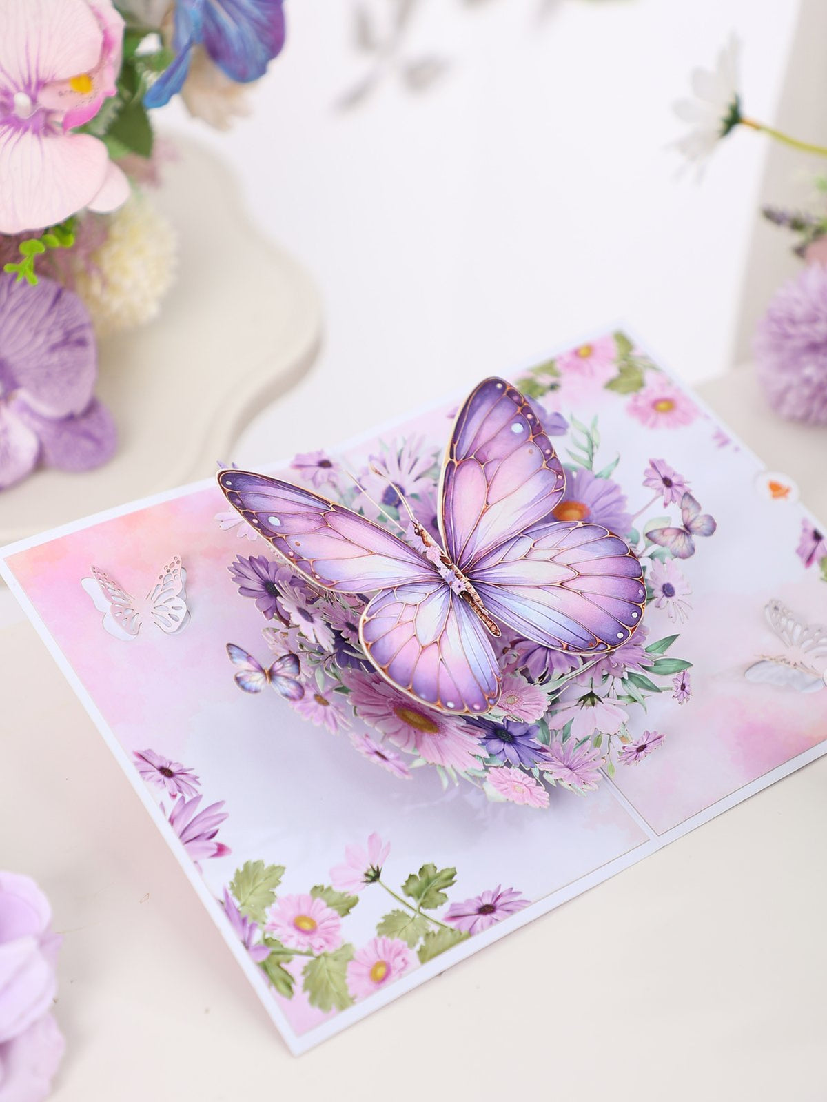 Daisy Butterfly 3D Pop Up Card