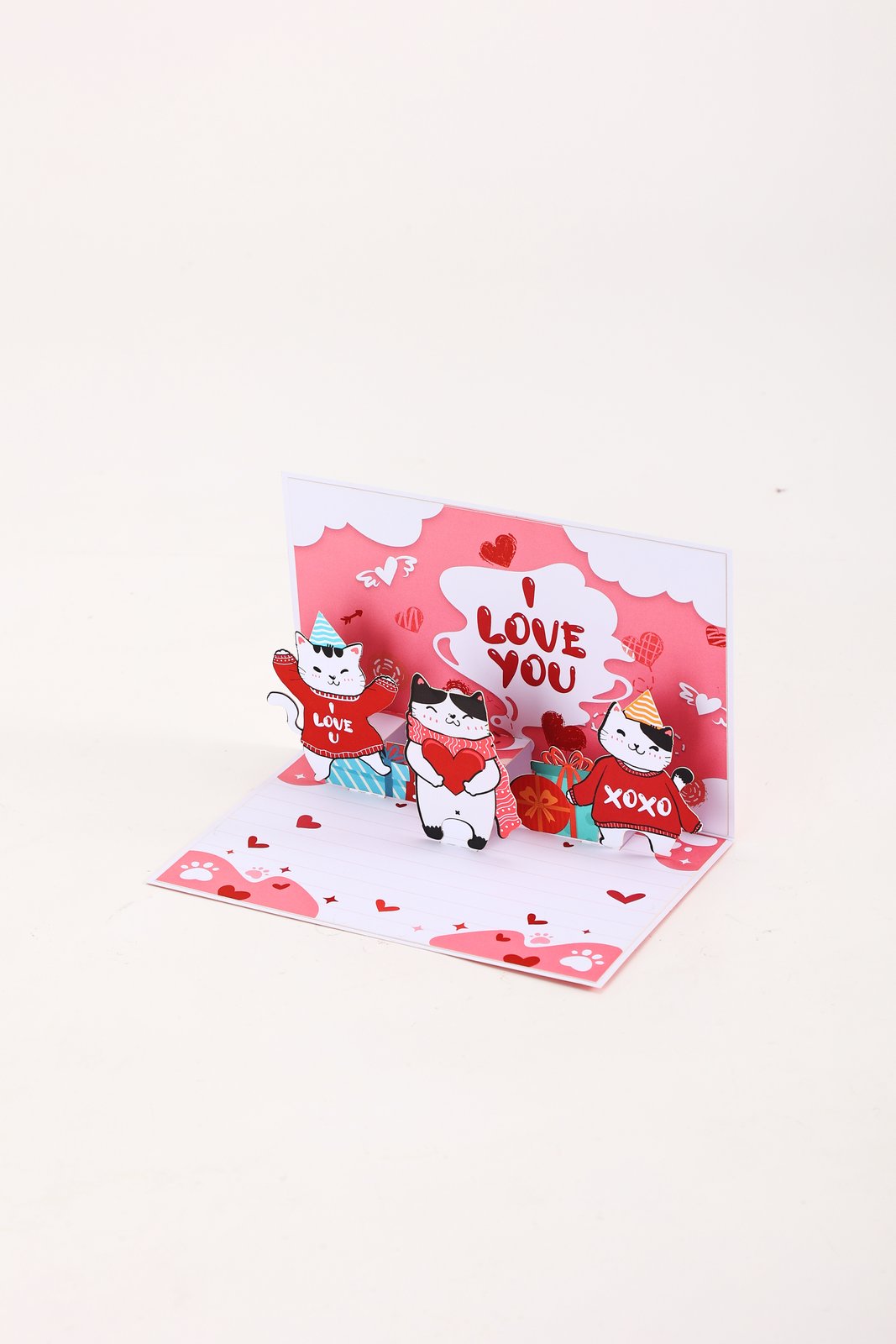 90° Cat Celebration Greeting Card