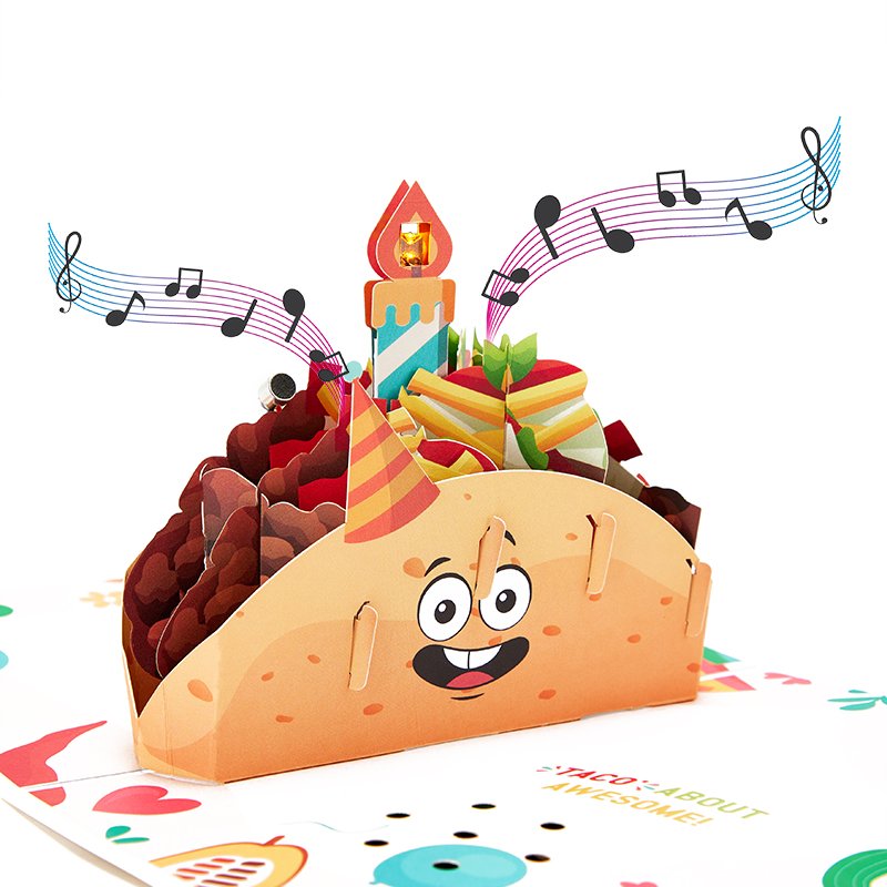 Taco Happy Birthday Music Greeting Card