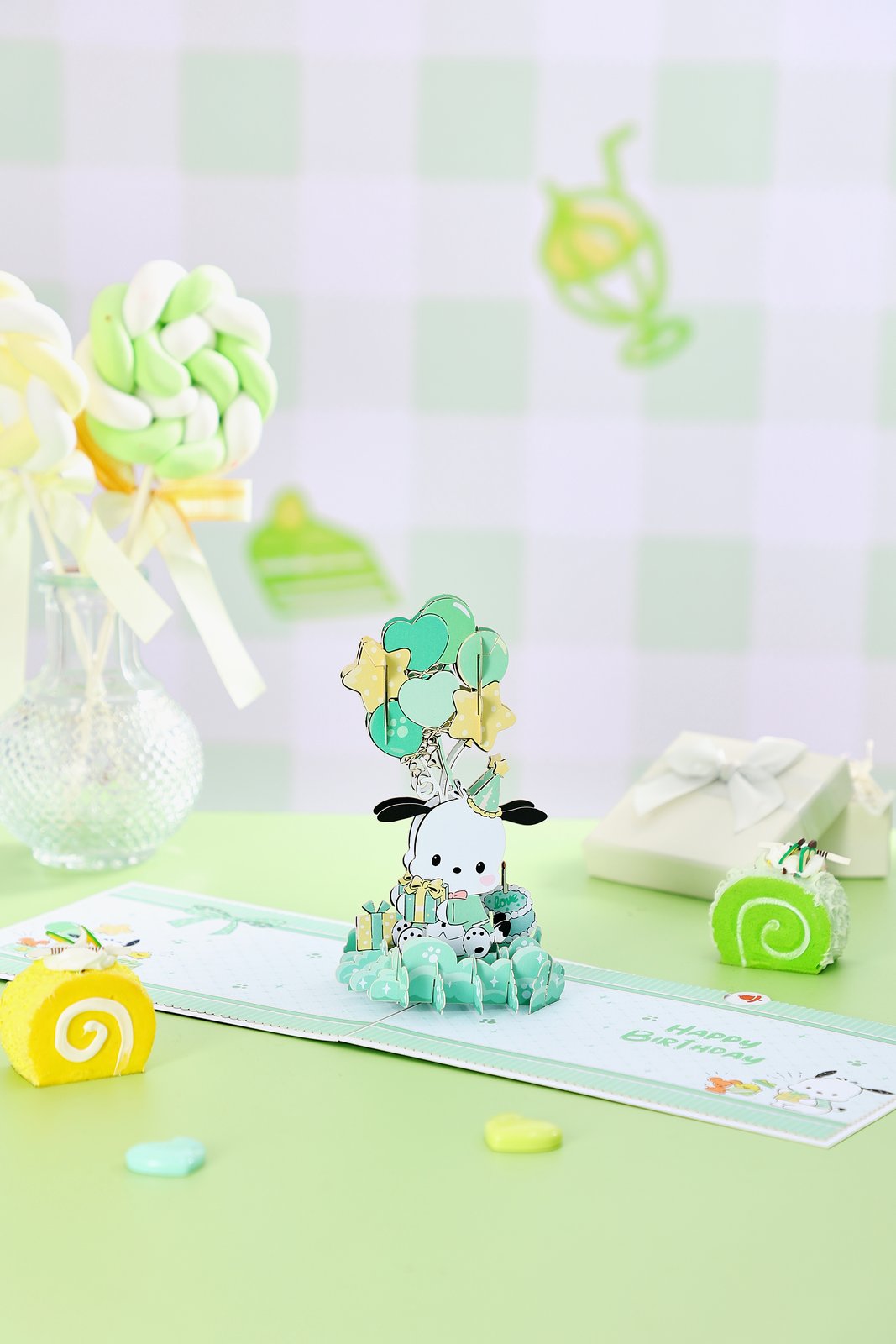 Pochacco Birthday Balloon Greeting Card