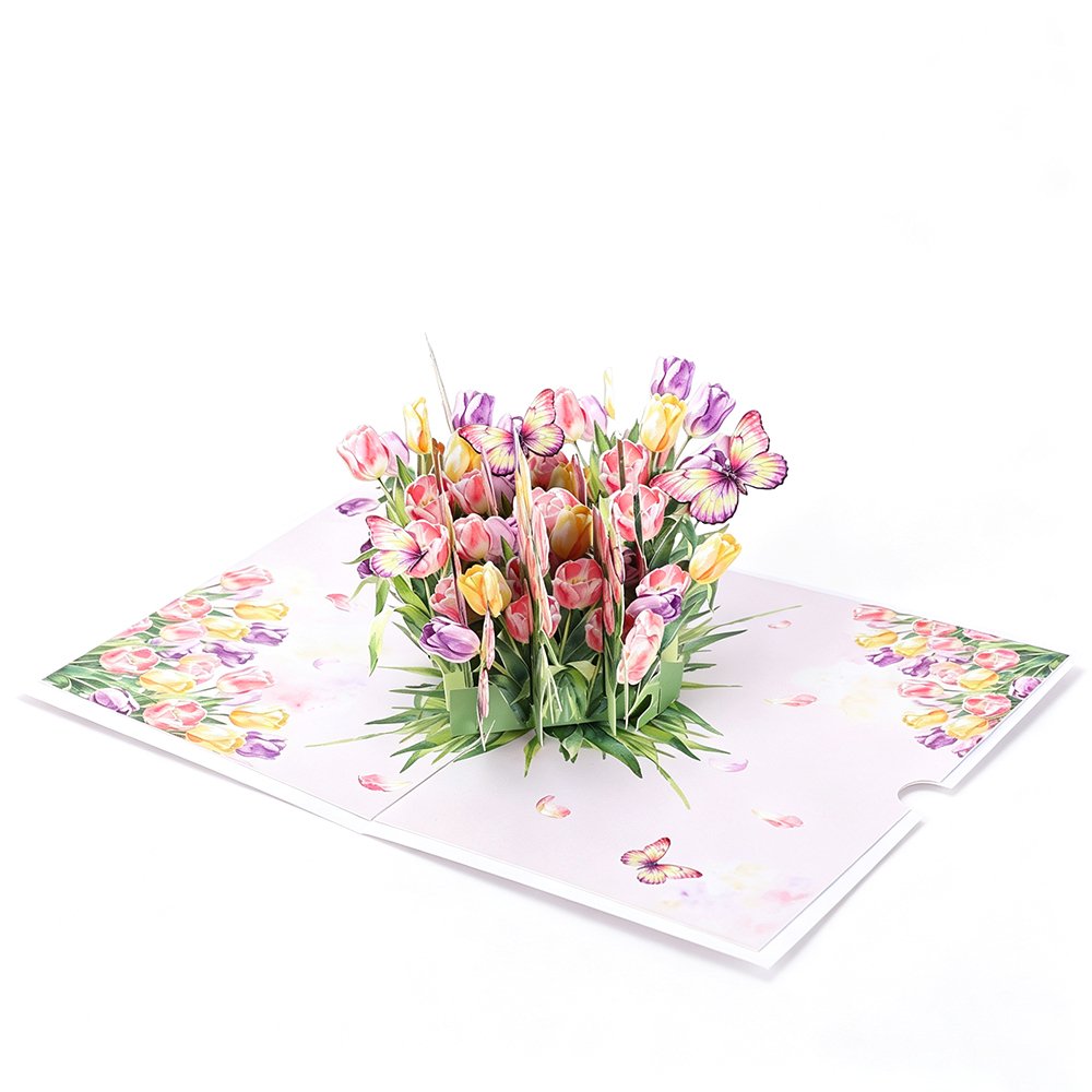 Tulip Butterfly Flowering Shrubs Greeting Card