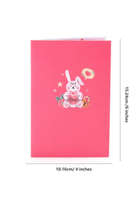 Factory Direct Sale Bunny Valentine's Day 3D Pop-Up Card Sweet Love Gift for Her/Him