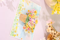 Colorful Flower Basket 3D Pop Up Card