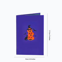 Halloween Witch Cat Greeting Card