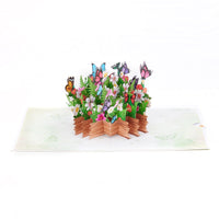 Mother's Day Butterfly Flower Basket Pop Up Card