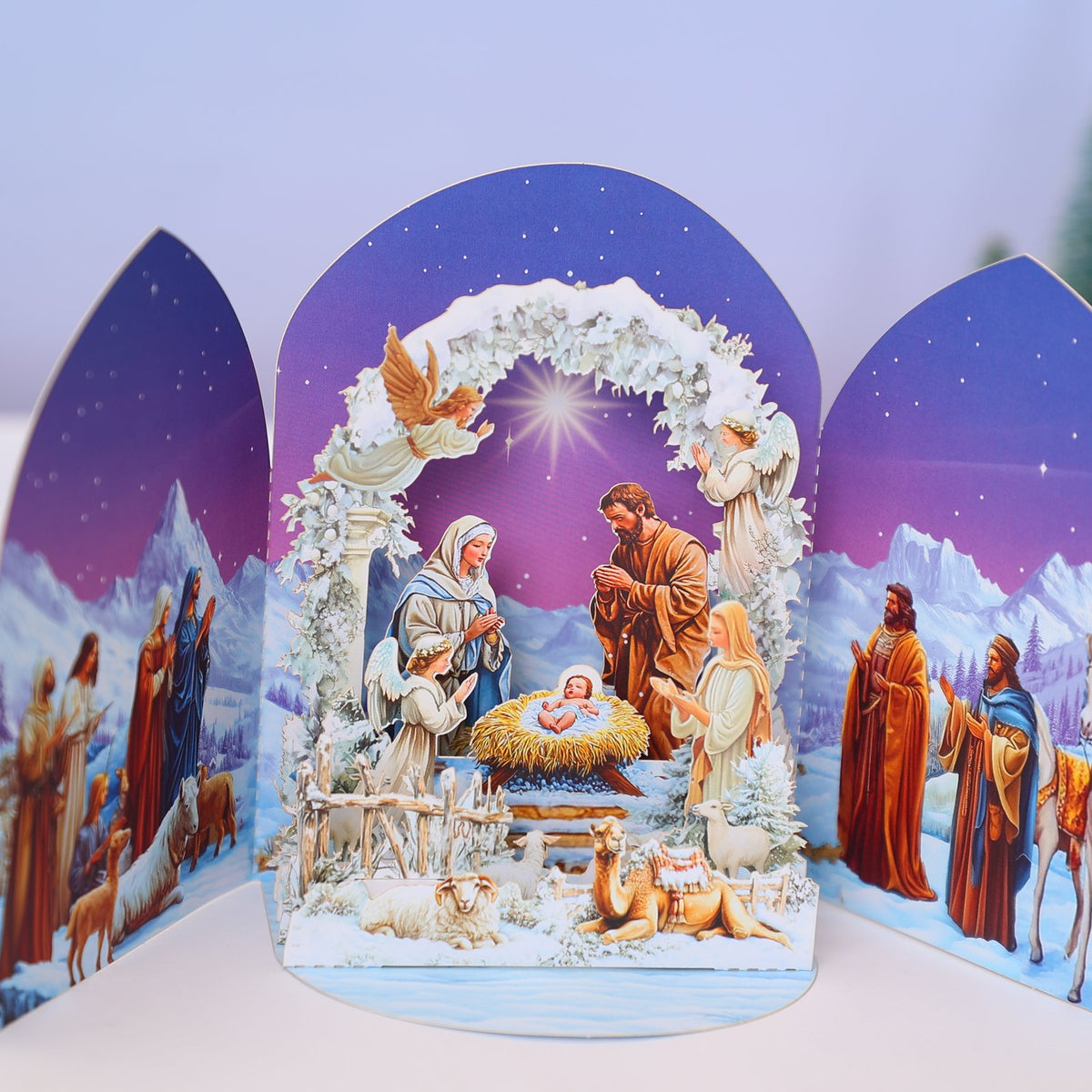 Church Stained Glass Window 3D Pop Up Card