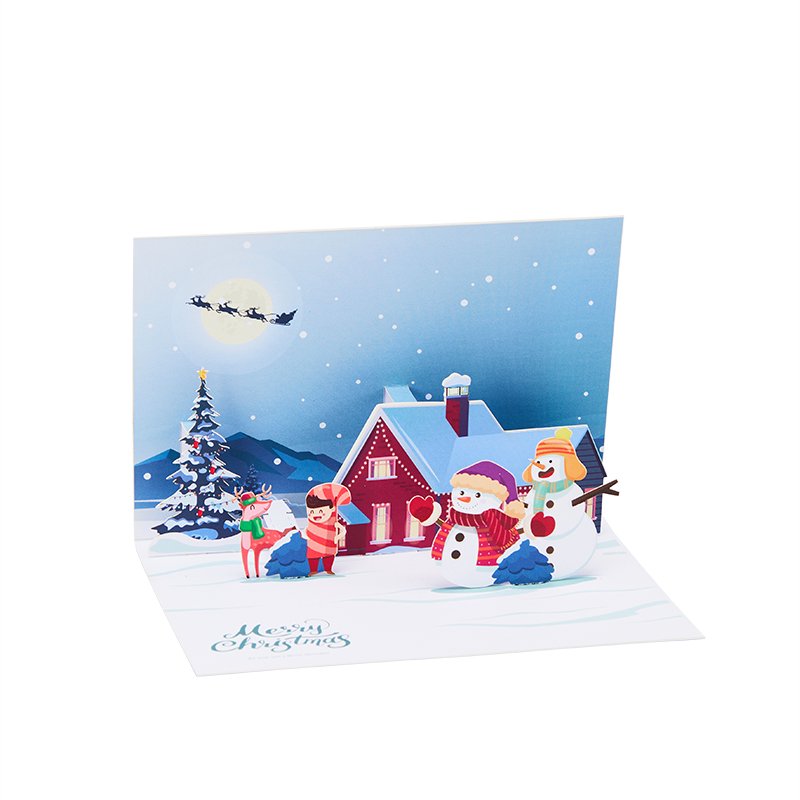 Christmas Snowman 3D Pop Up Card