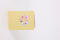 Mixed Color Daisy Dragonfly Greeting Card