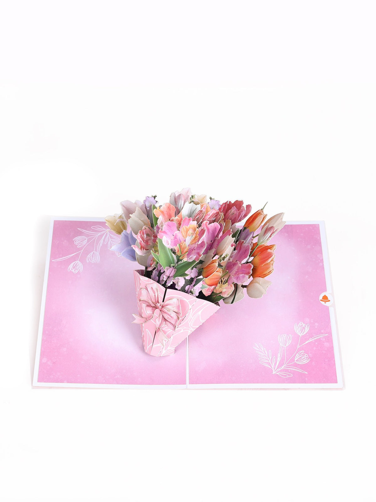 Tulip Flower Bouquet 3D Pop Up Card