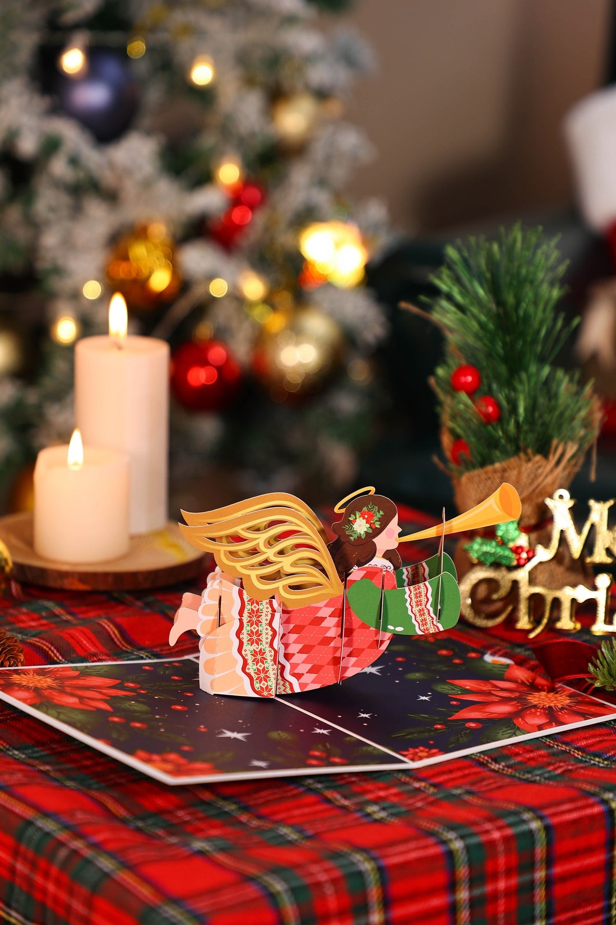 Holy Christmas Angel 3D Pop Up Card