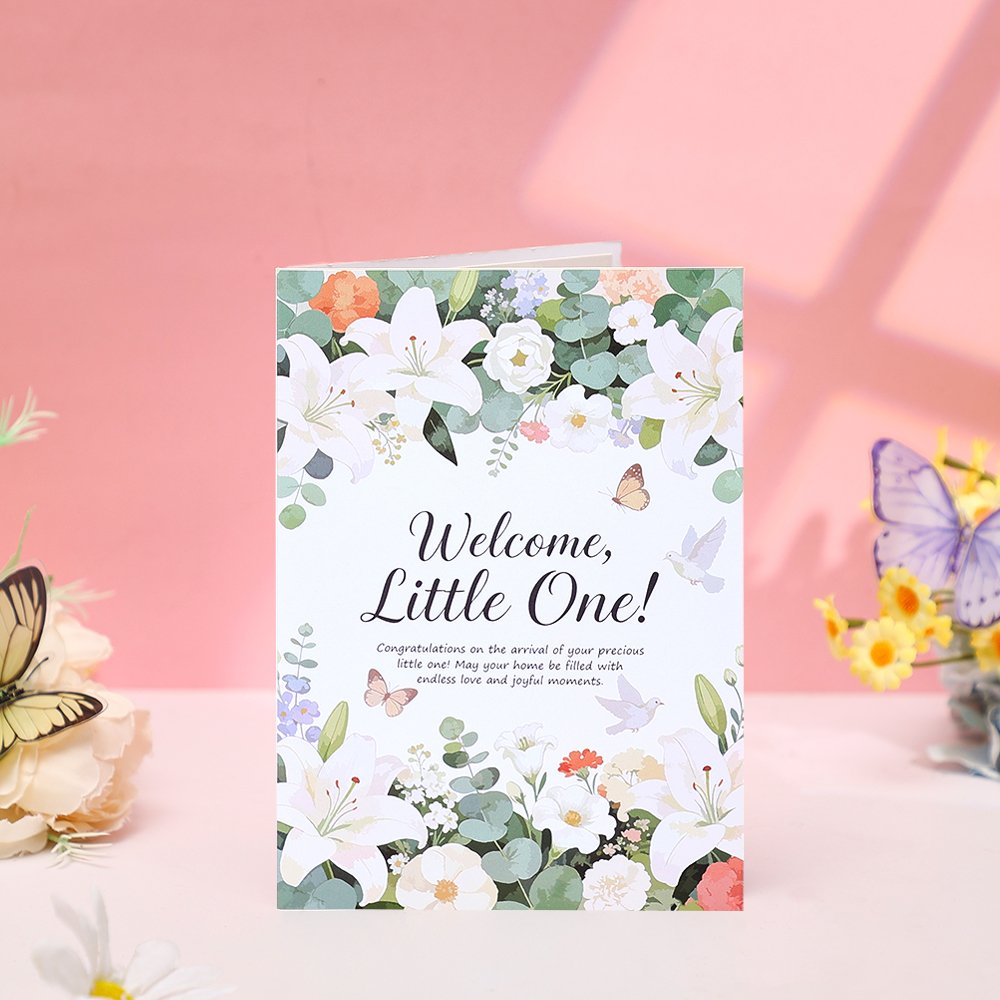 New Baby Welcome Flip Pop Up Card