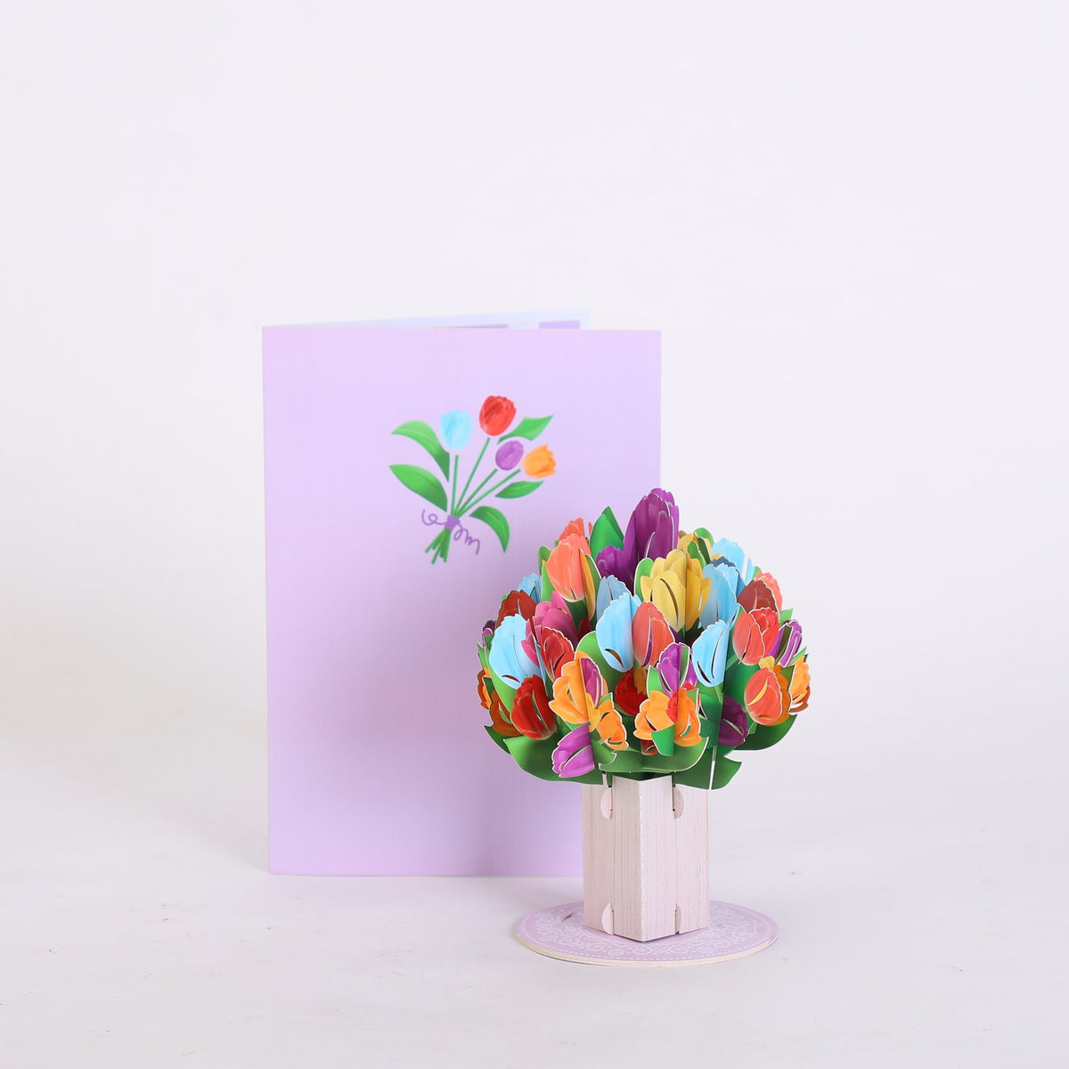 Berry Floral Branch Flip Pop Up Card
