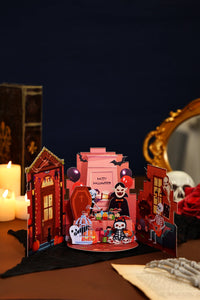Halloween Haunted House Double Door Pop Up Card