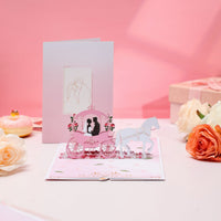 Minimalist Couple Line Art Flip Pop Up Card